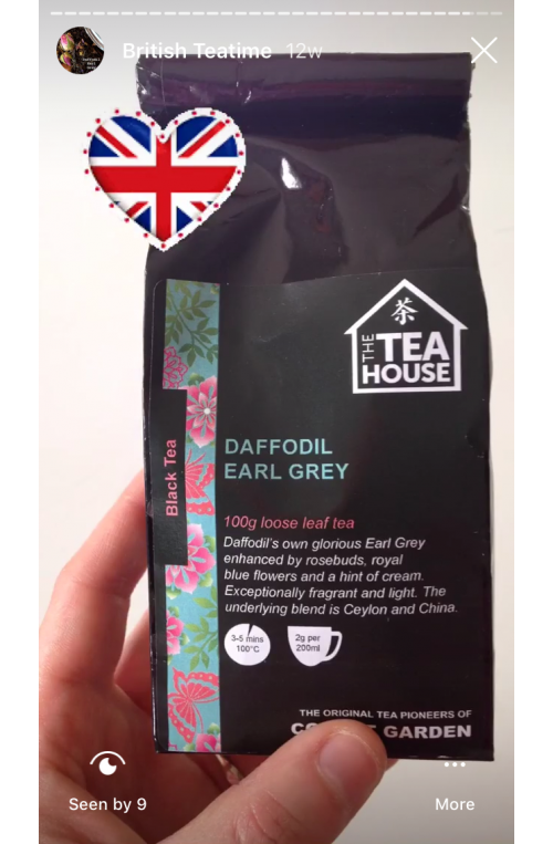 Daffodil Earl Grey Tè Nero Inglese Speciale ai fiori blu e boccioli di rosa