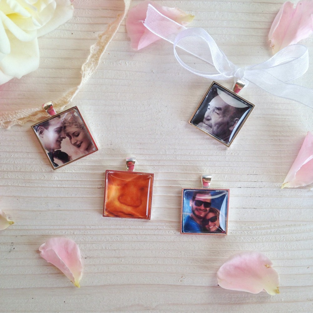 Ciondolo per boutonnierre personalizzato con foto