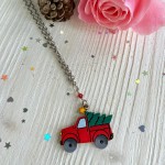 Collana Camioncino di Natale di Legno