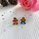 Orecchini Pan Di Zenzero di Legno Mini