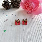 Orecchini Pacchetto Regalo di Legno Mini
