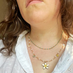 Collana 2 in1con Ciondolo Gelsomino Dipinto a Mano – Estate Britannica