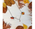 Collana Volpe e Foglia di Legno
