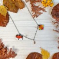 Collana Volpe e Foglia di Legno