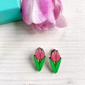 Orecchini Tulipano di Legno