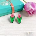 Orecchini Tulipano di Legno