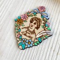 Spilla artigianale in stile cammeo – Tributo ai 250 anni di Jane Austen