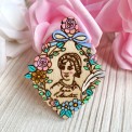 Spilla artigianale in stile cammeo – Tributo ai 250 anni di Jane Austen