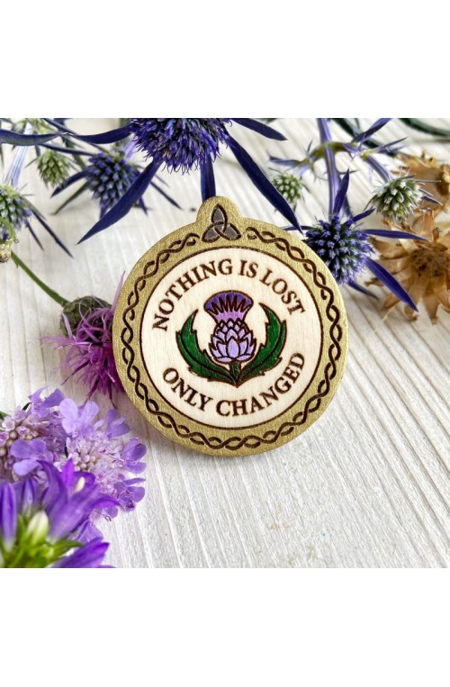 Spilla Cardo Celtico – “Nothing is lost, only changed” – Gioiello ispirato a Outlander