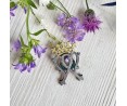 Luckenbooth classico – Cuore scozzese con corona dorata e cardo viola-verde