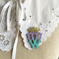 Luckenbooth viola-turchese – Cuore scozzese romantico in colori pastello