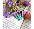 Luckenbooth viola-turchese – Cuore scozzese romantico in colori pastello