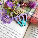 Luckenbooth viola-turchese – Cuore scozzese romantico in colori pastello