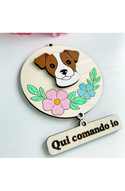 Targa fuoriporta Jack Russell “Qui comando io” – Collezione Woof Woof Collection