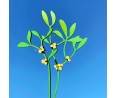 Vischio in legno dipinto a mano – Fiore Eterno Portafortuna | Decorazione natalizia artigianale