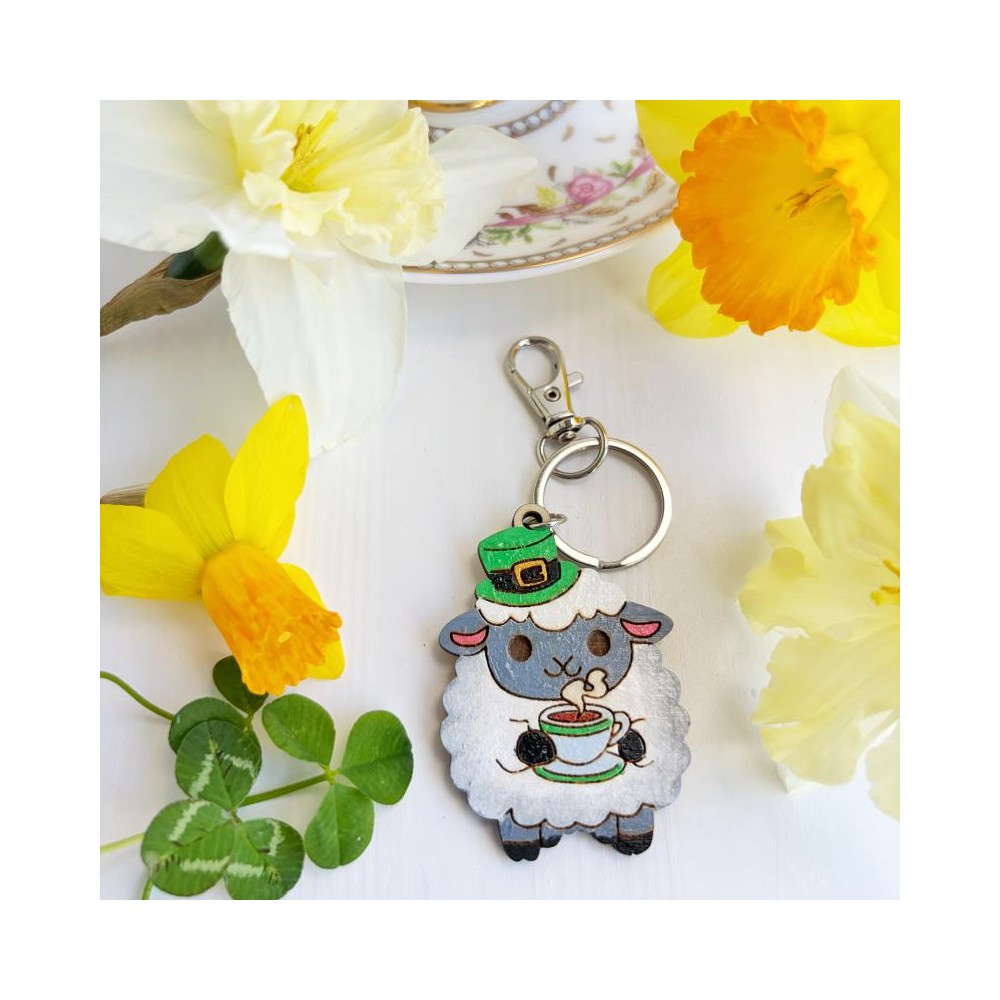 Portachiavi Maeve: La Pecora del Tè di San Patrizio