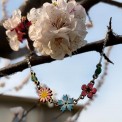 Collane Mini Bouquet: Tre Fiori e Simboli botanici – Dipinti a mano