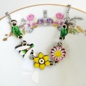 Collane Mini Bouquet: Tre Fiori e Simboli botanici – Dipinti a mano