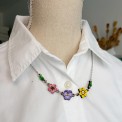 Collane Mini Bouquet: Tre Fiori e Simboli botanici – Dipinti a mano