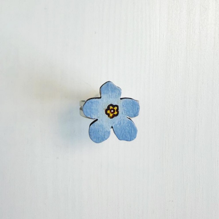 Anello "Non ti scordar di me": Ricordo Prezioso – Dipinto a mano