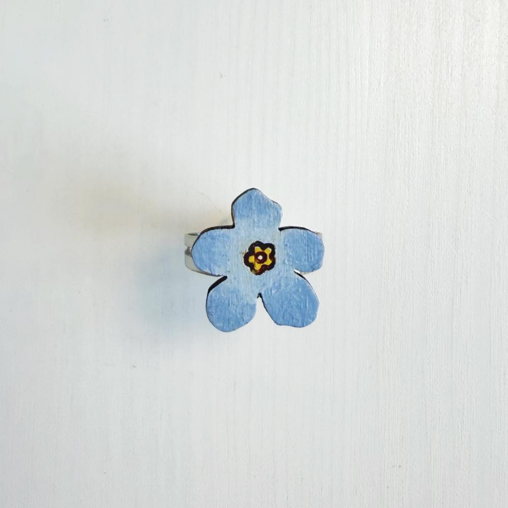 Anello "Non ti scordar di me": Ricordo Prezioso – Dipinto a mano